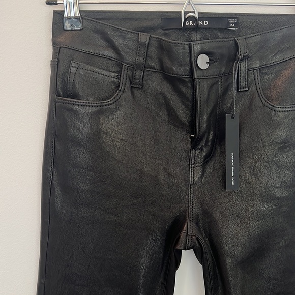 NWT J Brand Leather Selena Mid Rise Crop Boot Pant - Picture 8 of 13